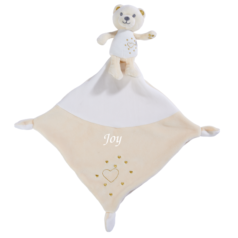  sparkle plush with comforter bear beige 45 cm 